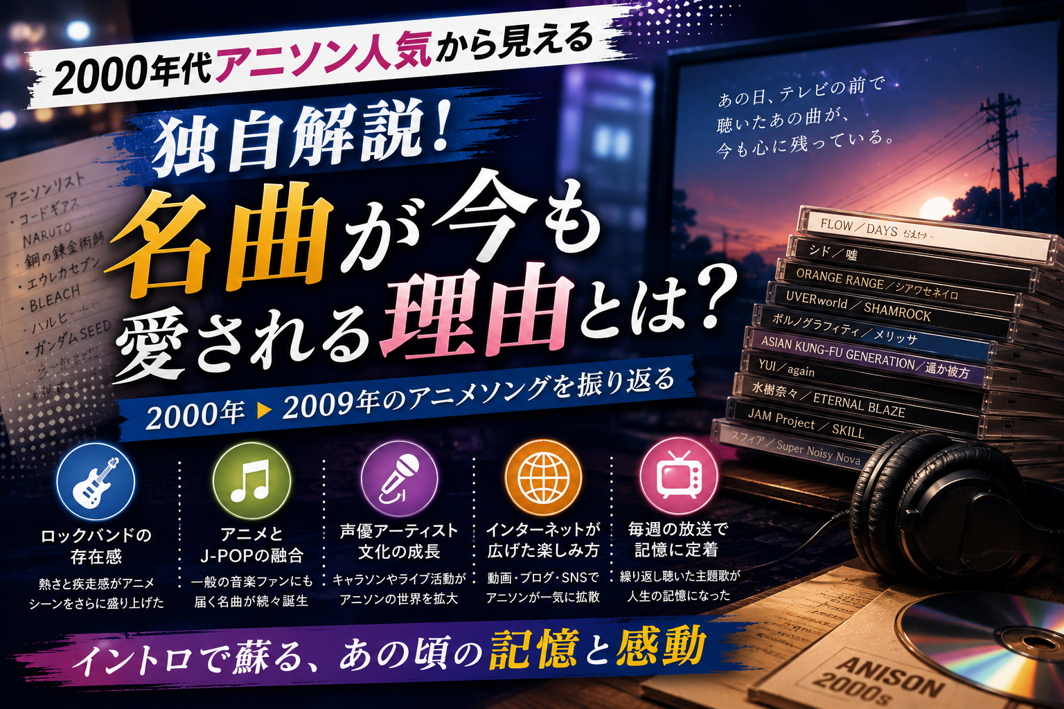 2000年代アニソンの名曲が今も愛される理由を振り返る考察記事