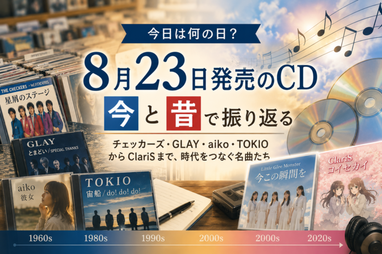 8月23日発売のCDを昭和・平成・令和の名曲とともに振り返るイメージ